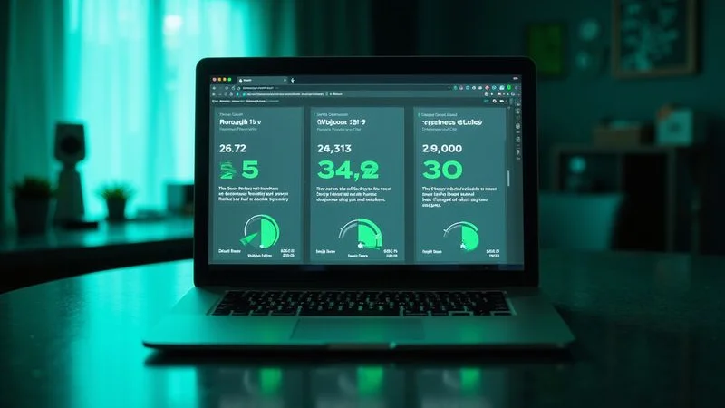 Core Web Vitals dashboard showing LCP, INP and CLS performance metrics for a website