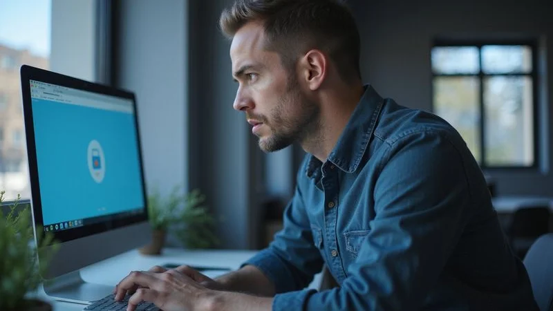 Frustrated customer leaving a slow-loading small business website on their mobile phone