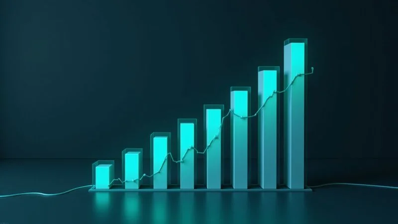 Google Search Console graph showing growing impressions and clicks for a new website
