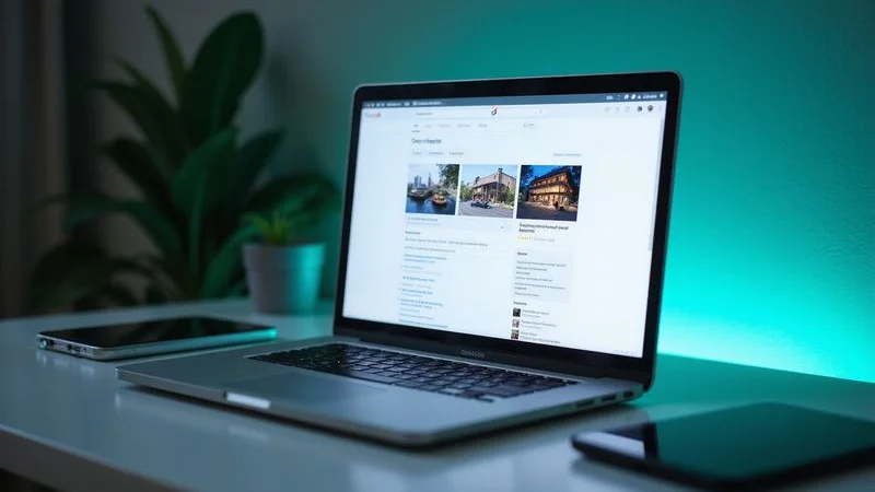 Chart showing Google search rankings improving as a website builds topical authority over time