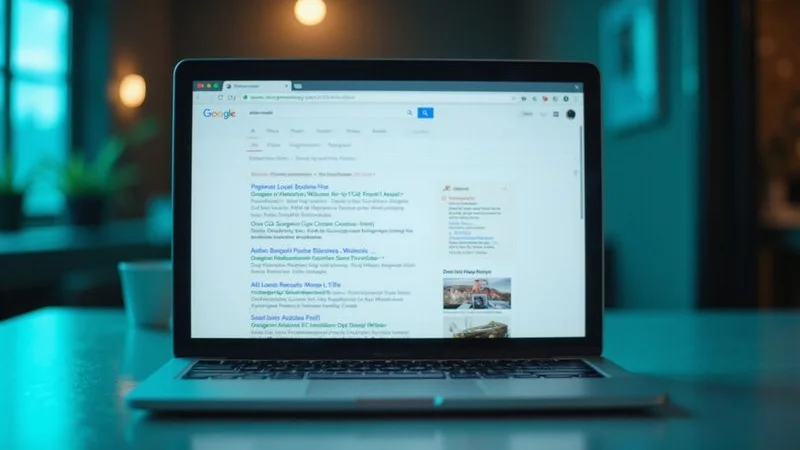 Google search results showing a location page ranking on the first page for a suburb-specific keyword