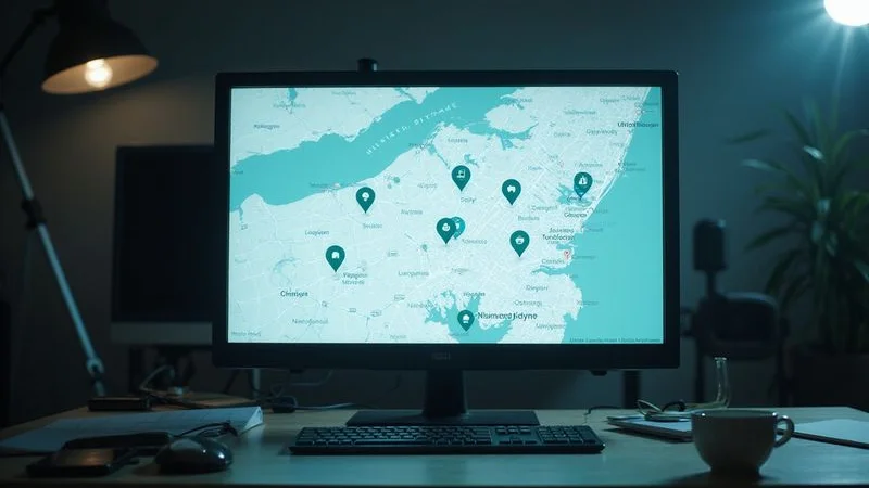 Map of Sydney highlighting multiple suburb targeting zones for a local SEO location page strategy