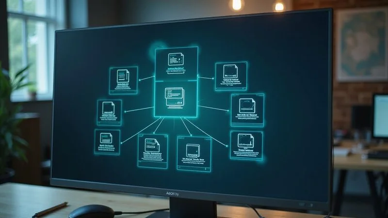 Website sitemap organised into clear topical content silos for SEO